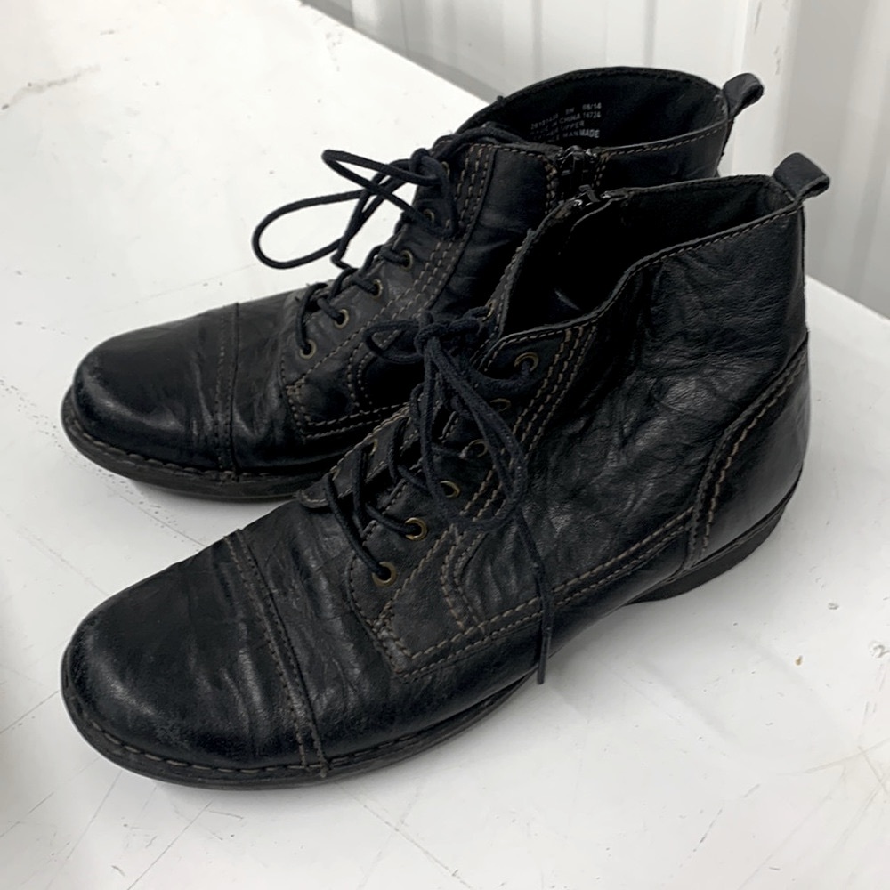 Clarks Soft Cushion Black Leather Boots